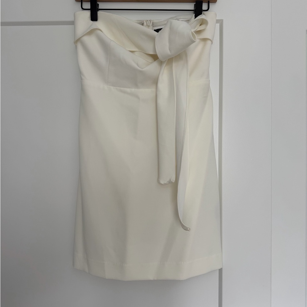 White Strapless Dress - XS